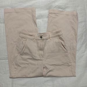 Everlane Light Pink Wide Leg Crop Jeans